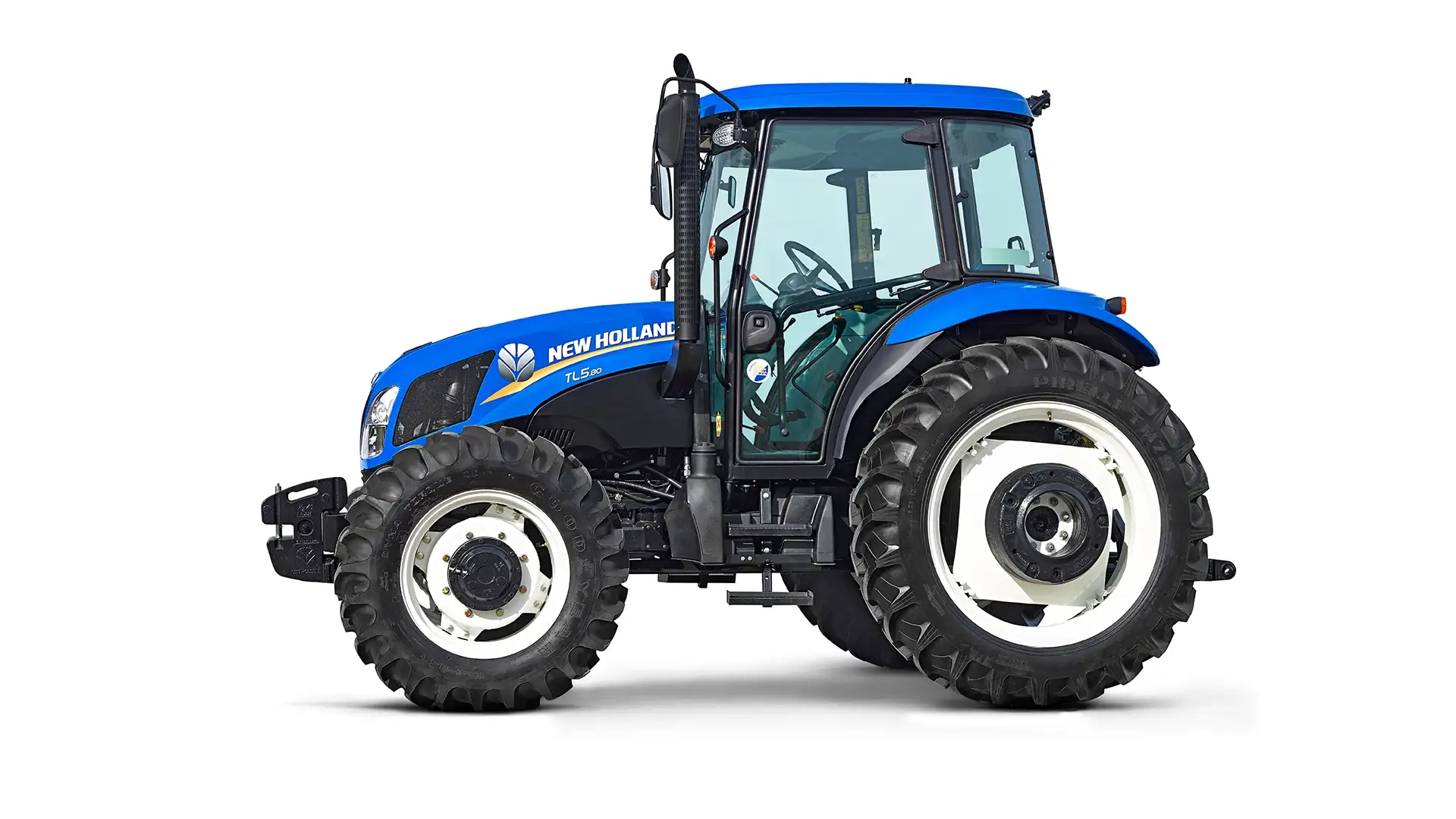 trator-new-holland-modelo-tl5-Trator-em-estudio-visao-lateral-esquerda