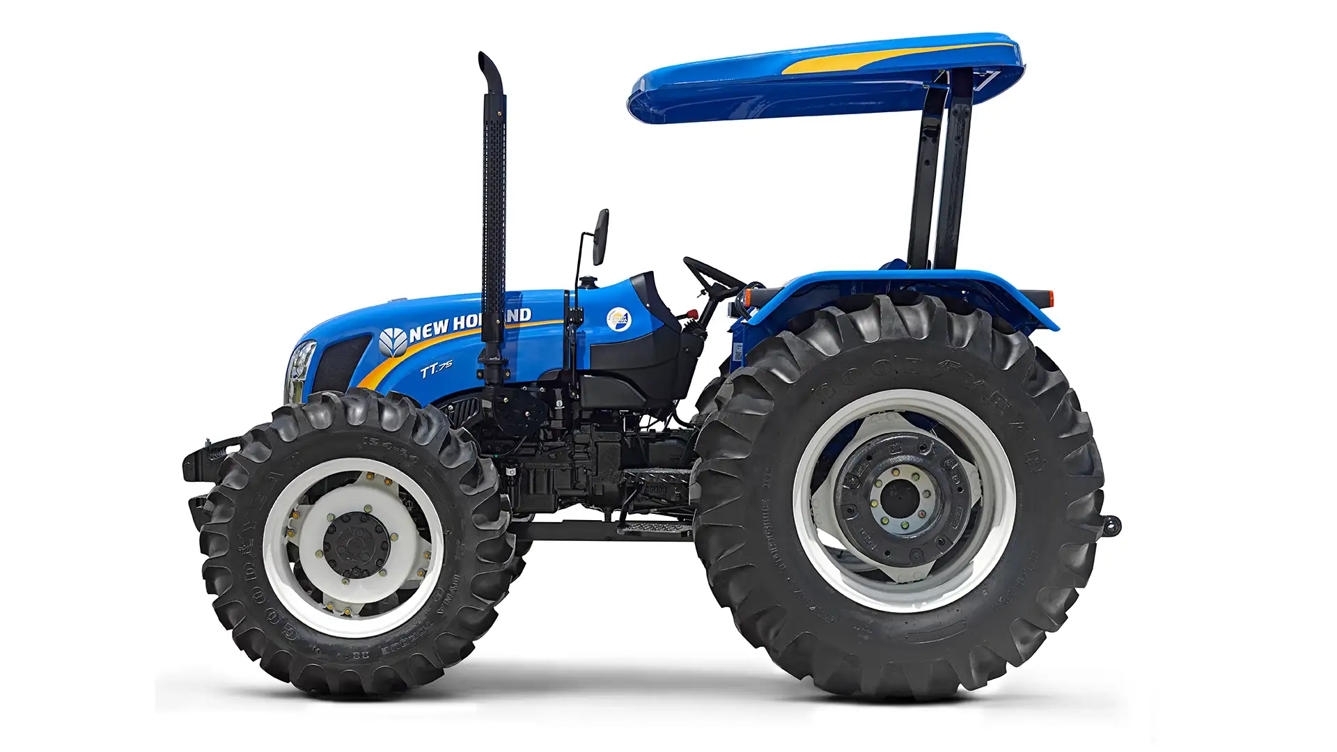 trator-new-holland-modelo-tt55-em-estudio-visao-lateral-esquerda
